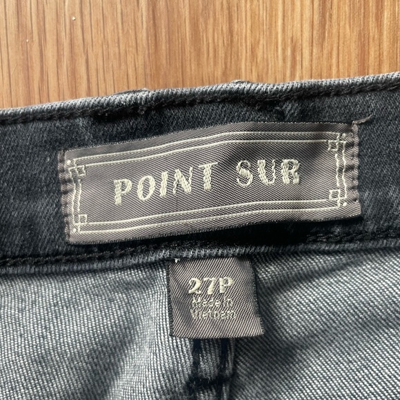 J. Crew Point Sur Charcoal Wash Black Shoreditch Straight Jeans Women's Size 27P - Picture 4 of 10